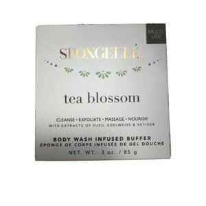 Spongelle Tea Blossom Body Wash Infused Buffers Exfoliate NIB
